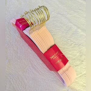 Juicy Couture Blush Velvet Hangers with Gold Hooks